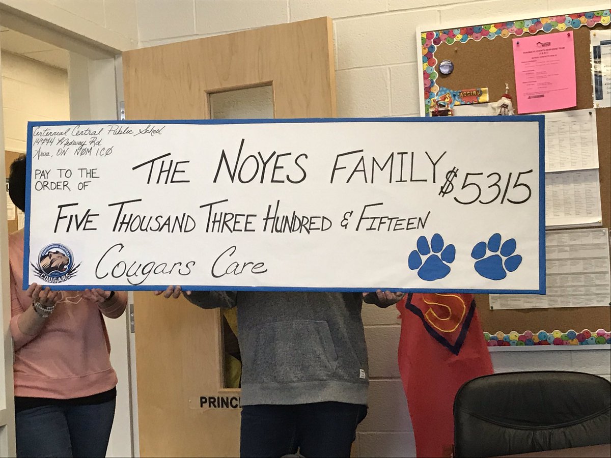 CentennialCent's tweet photo. Our little community raised money for a lift to be installed at home for student in grade 8 with CP. Goal was $4000! BAM. Took less than two weeks. Blessed. Moved to tears. Compassion makes our world better. ❤️@TheEllenShow @CentennialCent @lorihickson @MarionMoynihan https://t.co/ji9BFNGKJa
