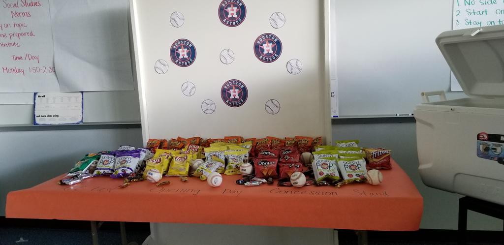 michelleballet1's tweet photo. #HoustonAstros opening day treats from fearless leader @RashadBolt !  Thank you for thinking about us! #alceast #elevate #Codebreaker #BlockBreaker #tlap #edumatch #KidsDeserveIt #culturize #ShiftThis #alted #explap #leadlap https://t.co/vkLI4vbIUc