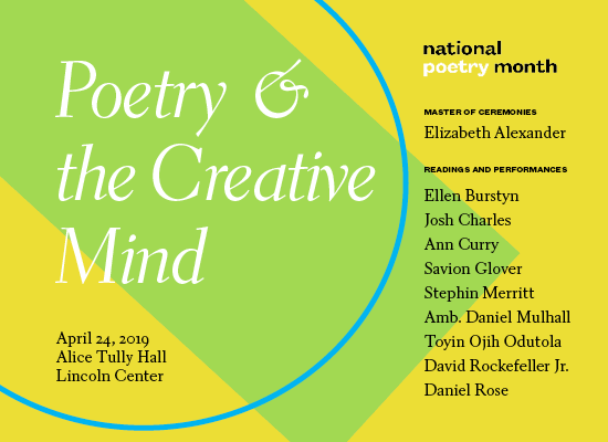 POETSorg's tweet photo. Two days until #NationalPoetryMonth! If you're in NYC, consider taking this time to get a ticket to the 17th annual Poetry &amp; the Creative Mind, held this year on April 24. Learn more about this celebration of poetry &amp; the arts: https://t.co/hM4qiiPZJ7 https://t.co/E1L7SRqIMS