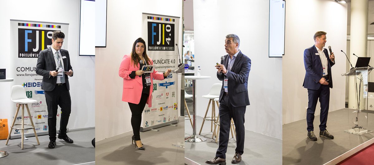 HeidelbergSpain's tweet photo. En las #GraphispagTalks de hoy, nuestros expertos de Heidelberg han dado soluciones eficaces y reales a nuestros asistentes.
Mañana, nuestro experto en Prinect, Jaime de Diego, nos hablará sobre los beneficios de trabajar en una imprenta de flujo combinado. #Graphispag19 https://t.co/dRvaADFRfR
