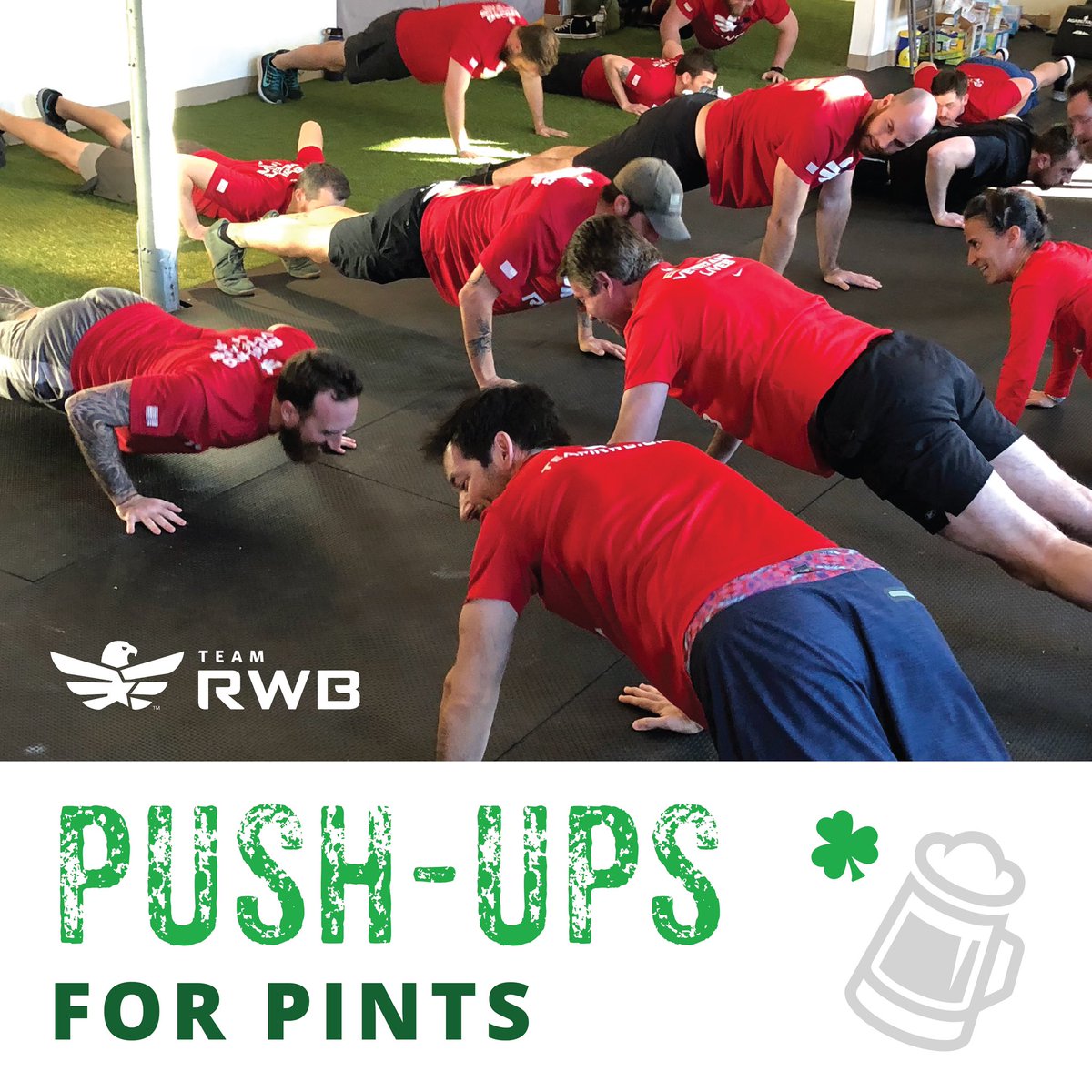 TeamRWB's tweet photo. Congratulations to Jamie B. and Matt K. for knocking out 100 push-ups for the #Pushupsandpints challenge! They're the lucky winners of a sweet prize pack from Team RWB partners @Yuengling_Beer and @WattieInk Thanks to all the Eagles who participated! https://t.co/5BF4PpE3hN