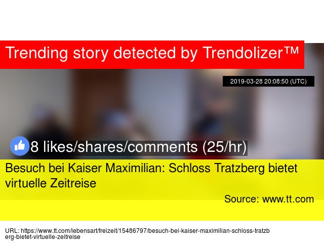 Besuch bei Kaiser Maximilian: Schloss Tratzberg bietet virtuelle Zeitreise virtualreality.trendolizer.com/2019/03/besuch…