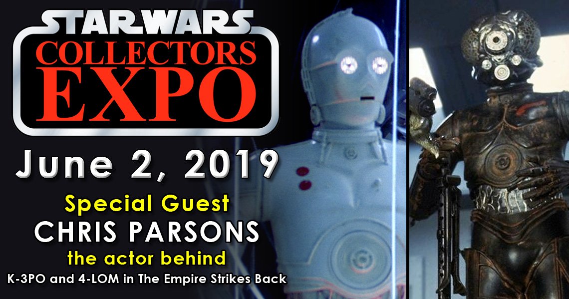 StarWarsExpo's tweet photo. Very happy to welcome Chris Parsons @cparsonsactor the actor behind 4-LOM and K-3PO in The Empire Strikes Back to #StarWarsExpo 2019 for his first ever Canadian appearance. Parsons was also C-3PO’s double in Return of the Jedi.

Tickets on sale at: https://t.co/fDVUyrUtnD https://t.co/Ky0WpwgpVn
