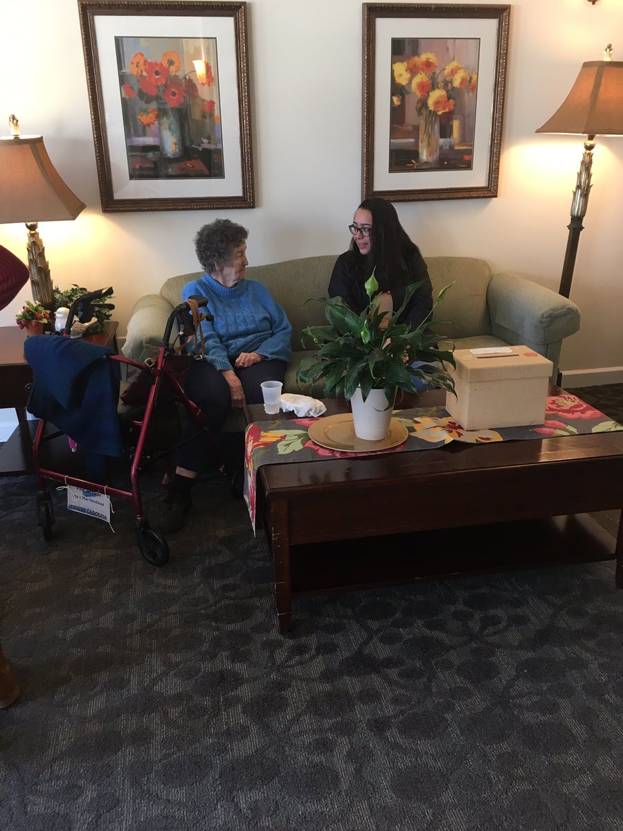 The100thMsBrown's tweet photo. Knightdale Future Caretakers served Carillon Assisted Living Community! Can’t wait to come back in a month! #birthdaypartypalooza #buildingrelationships @KnightdaleHS #khscdand https://t.co/kQC4fHIFRu