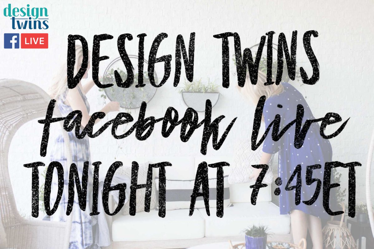 UpliftingDesign's tweet photo. Don't forget to join the Design Twins for a Facebook Live, TONIGHT at 7:45ET on @UPtv's Facebook page! https://t.co/pNTapcl4LK