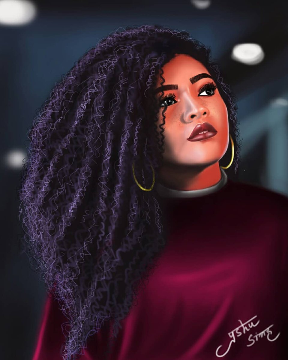 My digital painting #digitalart #digitalpainting #girls #curlyhair #wecom #pentab