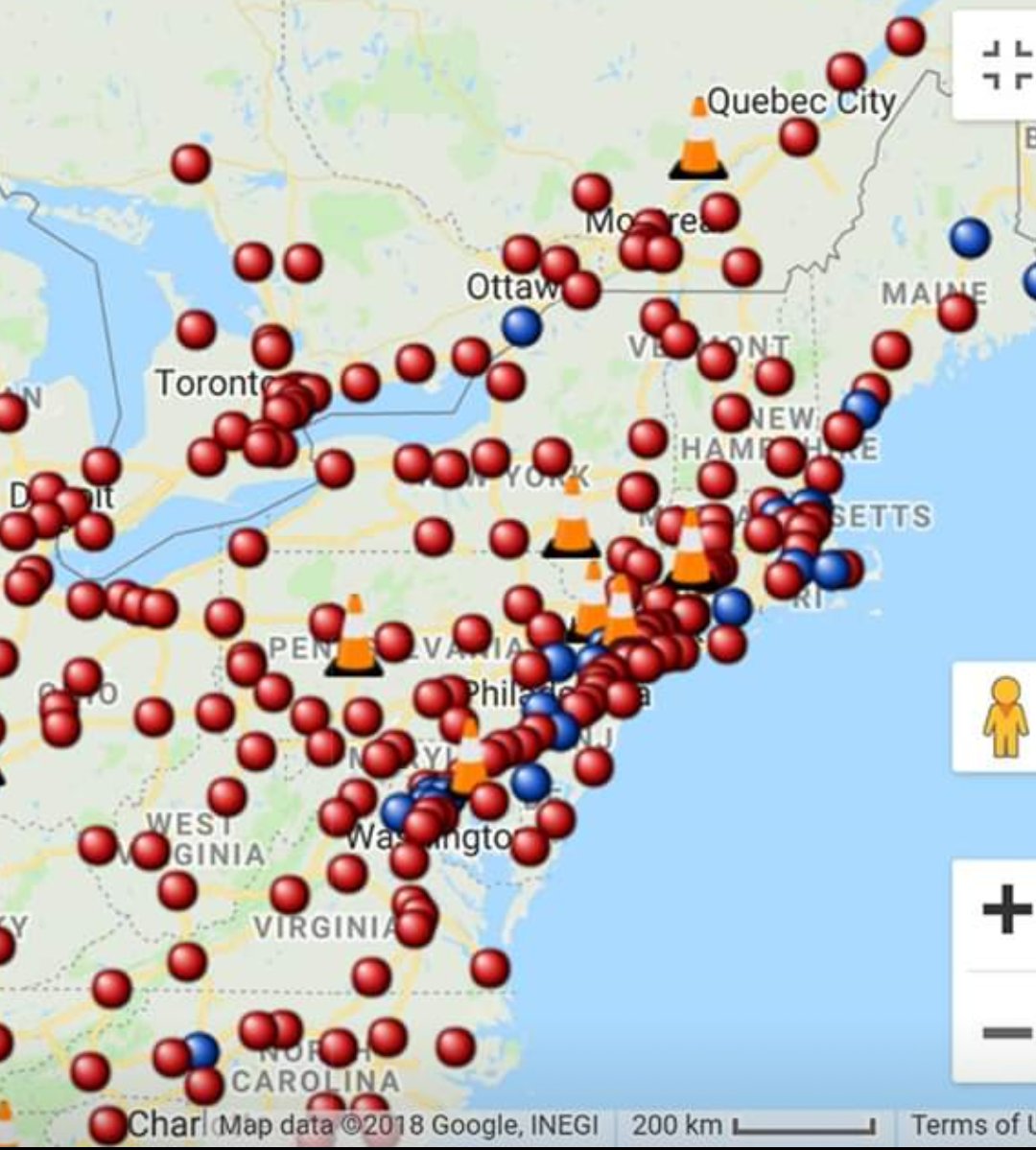 This is Tesla's current network as of Jan 1, 2019: