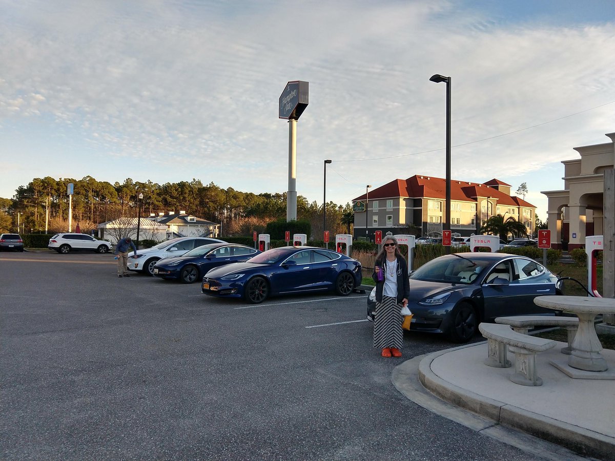 We drove the Tesla to Florida in January.We stopped more to service our needs than we did for the car. We never waited for the car. It was always ready before we got back to it.