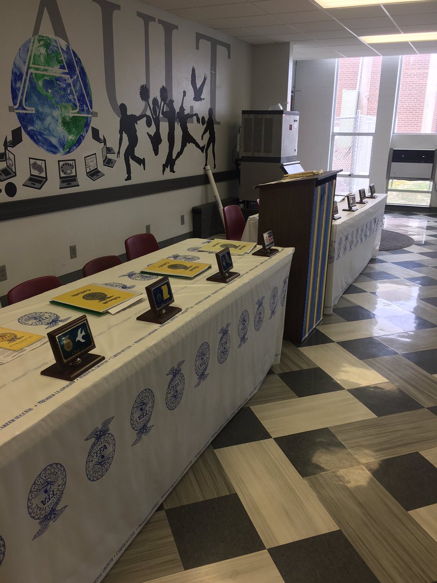 GibaultFFA's tweet photo. The FFA banquet is set up and ready to go. Come join us in the cafeteria at 6 pm tonight! https://t.co/oK1wNAsNhm