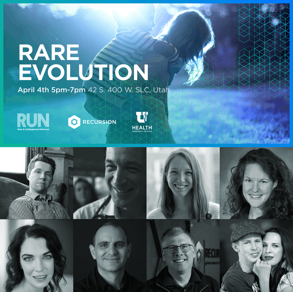 RecursionPharma's tweet photo. Join @RecursionPharma and @rareundiagnosed for #RareEvolution, Thursday April 4 at Recursion HQ. We'll be featuring an inspiring line-up of speakers from the rare disease community! RSVP here: https://t.co/k8CPebl6u3 https://t.co/5r2tTV5LwD