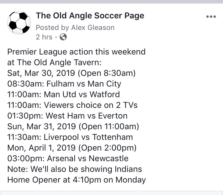 Premier League action this weekend at The Angle ⁦<a href="/oldangletavern/">Old Angle</a>⁩