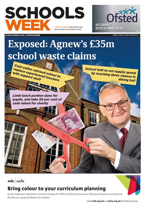 Edition 172: Those cost-cutter reports the DfE tried to keep secret? We’ve seen em. Schools told to: - replace experienced teachers with support staff - run three classes in the dining hall to save on supply costs - limit school lunch portions, and pocket money raised for charity