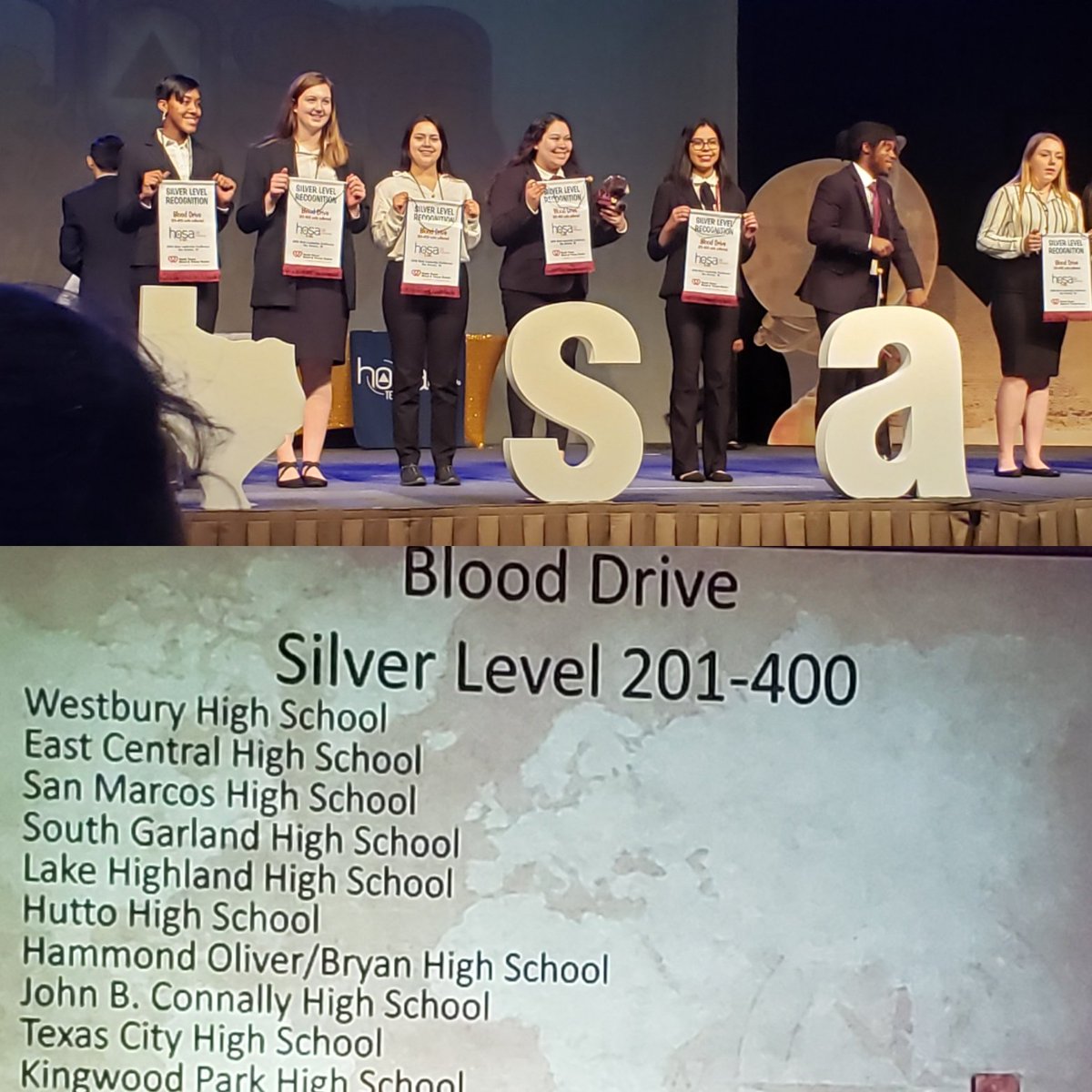 HOHMicro's tweet photo. TX HOSA Siver Level Blood Drive Recognition @hoanatomy @txfire452 @billiemutz @HOmrswright @LaneBuban @BISD_CTE https://t.co/GJ1gcs9e4s
