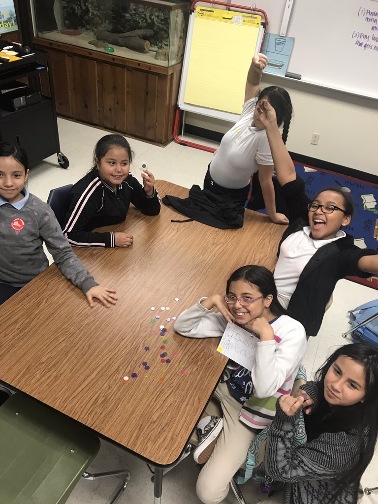 ChambersScience's tweet photo. Chambers Girlstart girls played a predator and prey simulation game to explore how population changes impact others within a community, then created a food web based on the simulation. @girlstart @ChambersCharger @AliefScience @AliefISD #aliefmission https://t.co/BH6NdlDWzL