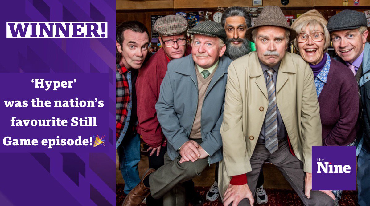 Tonight, #TheNine revealed that 'Hyper' has been voted the nation's favourite #StillGame episode