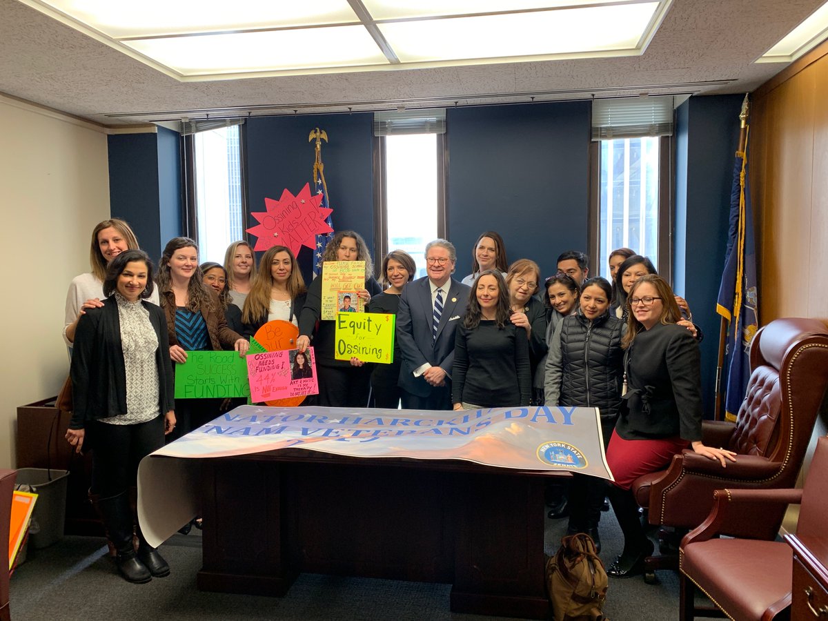 HarmedSuburban5's tweet photo. Parents and educators made their voices heard at the State Capitol today, telling legislators why it's imperative that they increase funding for the #HarmedSuburbanFive! @DavidCarlucci @SenatorHarckham @NYGovCuomo @AndreaSCousins https://t.co/Wz8NnKj12d