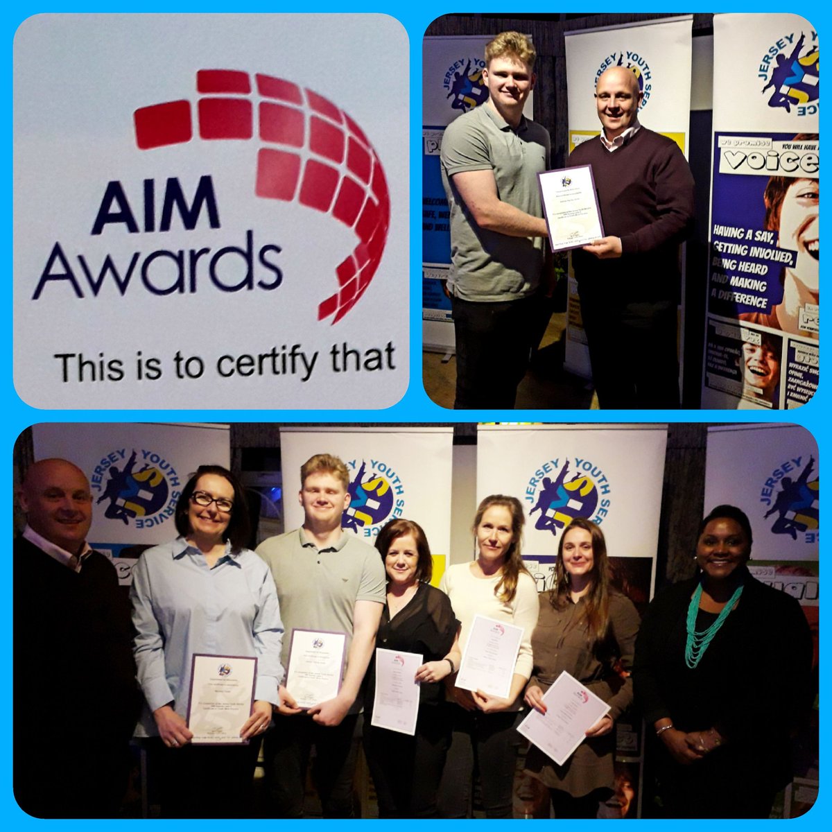 JsyYouthService's tweet image. Lovely evening presenting certificates for our new Level 1 certificate in introduction to Youth Work &amp;amp; Level 2 Youth Work Practice qualifications accredited by @AIMAwards_ 

#buildingaworkforce
#developmentofstaff
#JerseyCI 
#youthwork
@GovJersey 
@markcapern