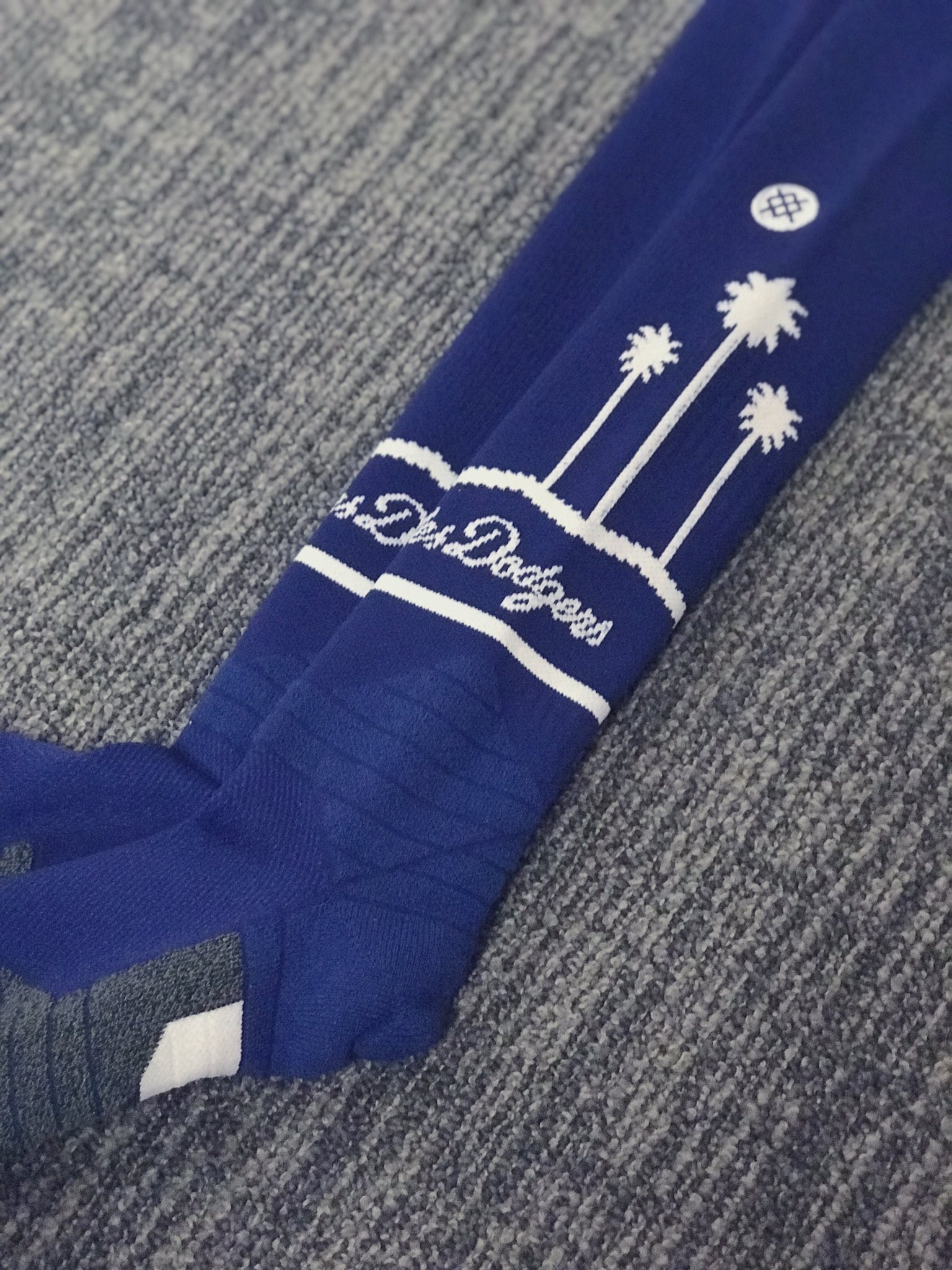 dodgers blue palm tree socks