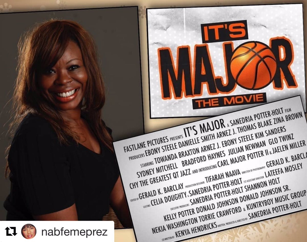 nabfeme_la's tweet photo. Our Atlanta Sister @zina_thedirector_brown  Congratulations #NABFEME Atlanta Network Leader/VP NABFEME East Ms Zina Brown, producer on the upcoming film "ITS MAJOR!" Opens April 4th! #doitbig #doitmajor #soar #cinema #blackexcellence #motionpicture #movies #producer #bosslady https://t.co/pgCIfYBLVy