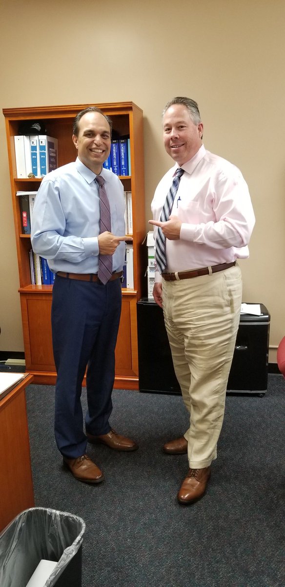 RUSD Asst. Supt. of Admin. Services, Alex Flores and Asst. Supt. of HR , Dennis Bixler hard at work during Spring Break!