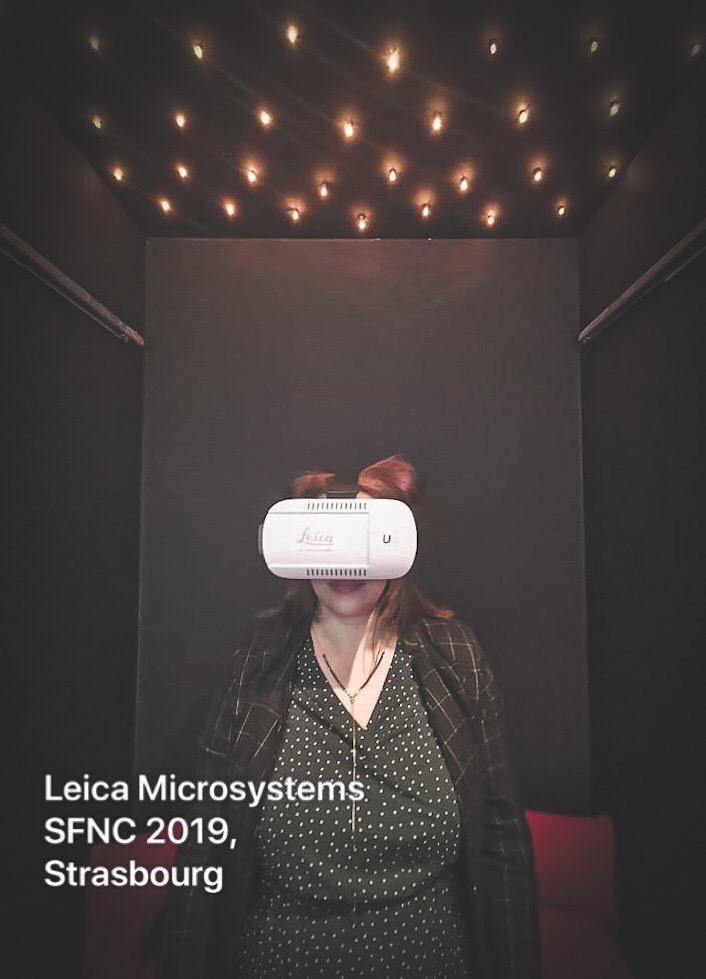 LeicaSurgery's tweet photo. Virtual Reality with Neurosurgeons or How to reimagine the way industry participates to congresses in offering a memorable experience on booth with activities that bring to all immediate value🚀
#marketingBtoB #healthcare #neurosurgery #SFNC2019 #GLOW #LeicaAugmentsYourReality https://t.co/ccBlQ3K6q3
