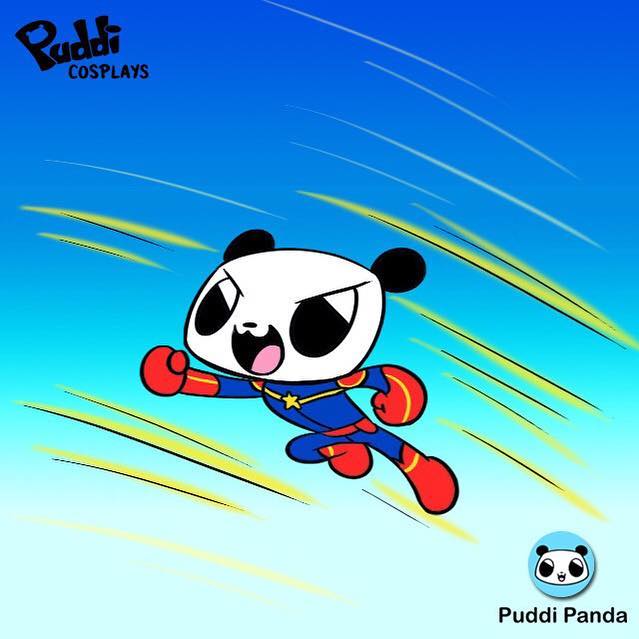Puddi_Panda's tweet photo. Guess who I’m cosplaying! Tag someone who’s a fan! 🐼⭐️ #officialpuddipanda #puddipanda #puddi #panda #cosplay #cutecosplay #captainmarvel #captainmarvelcosplay #marvel #marvelcosplay #superhero #cutesuperhero #cuteanimal #cuteart #cutebear https://t.co/mh3fTSqUQt