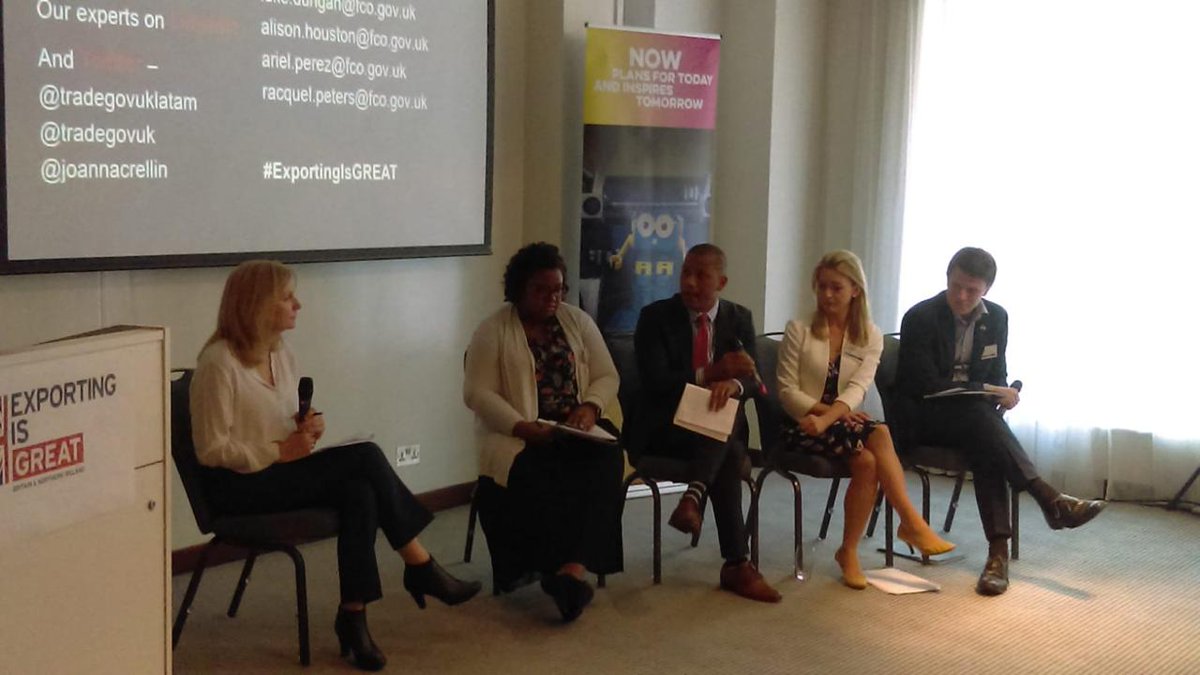 UKinColombia's tweet photo. #DITCol | Esta semana, nuestra consejera comercial y directora de @tradegovuk en Colombia, Alison Houston, participa en la gira de LATAC en el Reino Unido, que comprende 5 ciudades en 5 días promoviendo las oportunidades para las empresas británicas en el mercado Colombiano.🇬🇧🇨🇴 https://t.co/6jJaCLrYLd