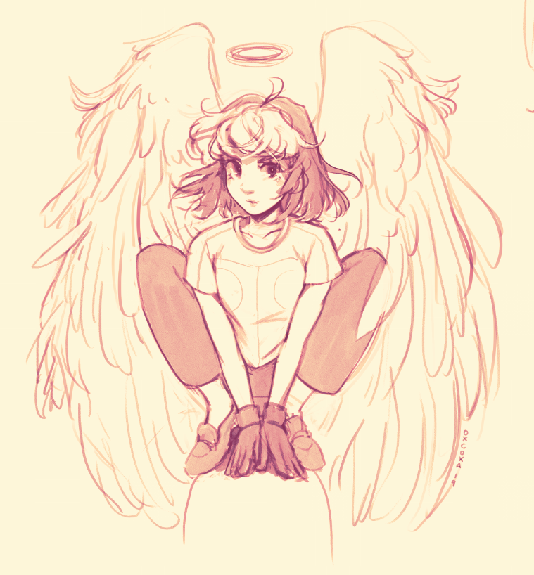 anime angel drawings