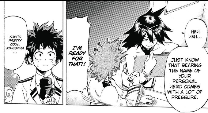 HeroNotesPod's tweet image. Blessed with this crispy Kirishima development/world building moment in this chapter 
#MyHeroAcademia #Chapter45