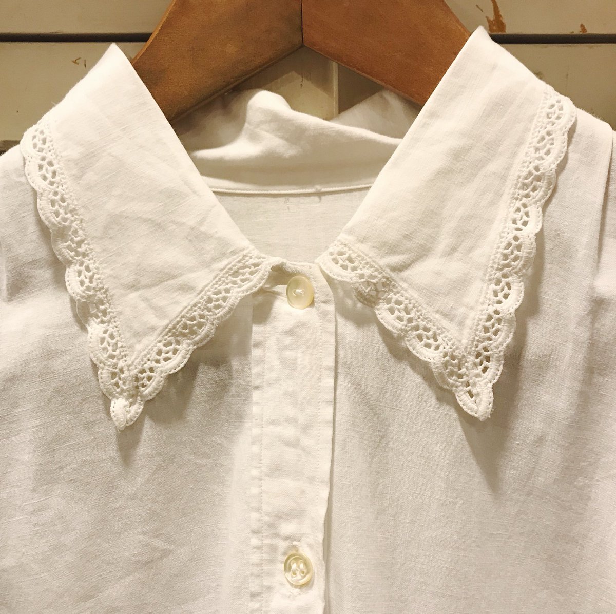 古着屋rainbow下北沢店 Spring Onepiece Blue White Color Cotton One Piece 古着屋rainbow