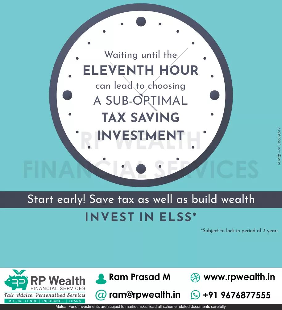 WealthRp's tweet photo. To invest in ELSS & Save Tax, call us on 9676877555 #WealthCreation #savetax #elss #mutualfundsahihai #investinelss #RPwealthfinancialservices https://t.co/KfaqUeg2Ds