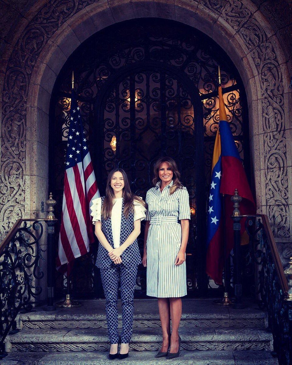 FabiiRosales's tweet photo. Hoy tuve la oportunidad de compartir con la primera dama de los Estados Unidos, Melania Trump, @flotus. Fue un encuentro muy cálido y verdaderamente inspirador. Gracias Sra. Melania por su compromiso con nuestro pueblo de Venezuela, pronto nos reencontramos en Libertad. https://t.co/VsdAvgaakF