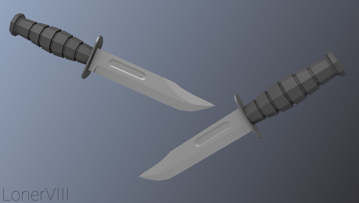 Lone On Twitter Lowpoly Glock And Combat Knife Roblox