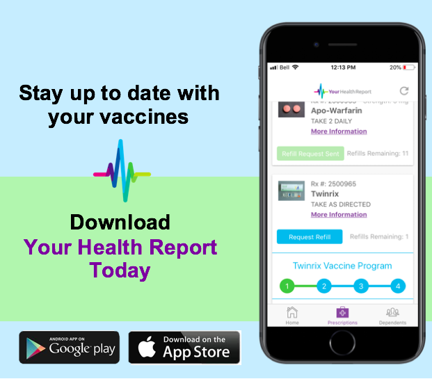 HealthQR's tweet photo. Your pharmacist can help you with your travel vaccines and you can use the Your Health Report app to manage your prescription medications and vaccines.  Ask your pharmacist #MasterYourMeds Find a participating pharmacy at https://t.co/DyUmhu2f2K https://t.co/cpZU07ucHJ
