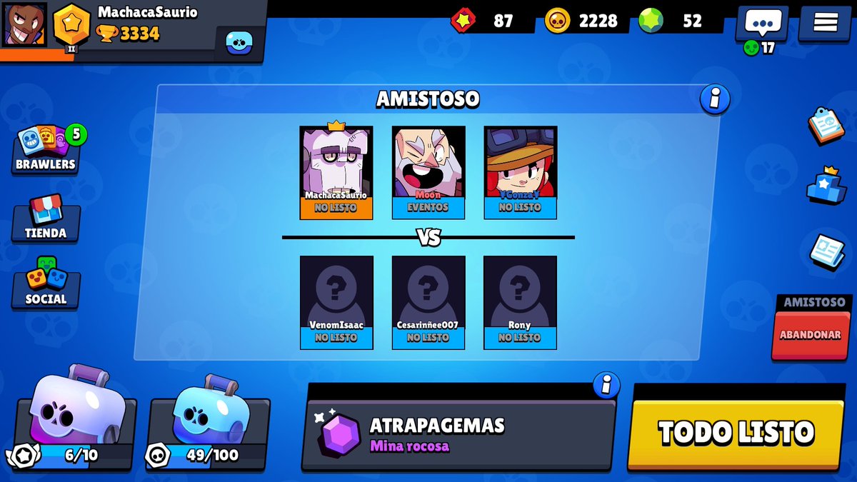 machaca_saurio's tweet photo. Empezando las partidas amistosas... Suerte! @cesarinnee007 @quirogagonzalo2 @Moon0_0BS @FilerNoel @VenomIsaac https://t.co/LZGBJd4hUU