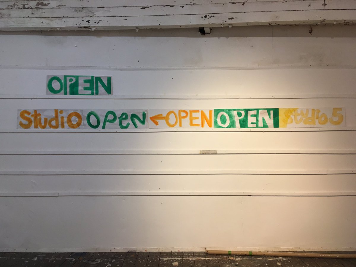 TonyPlant1962's tweet image. Making signs for #Porthmeorstudios #openstudio on Saturday, so if you’re around....