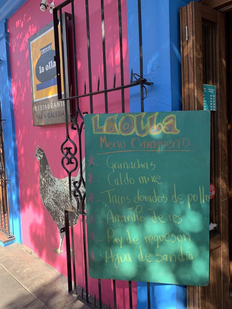a_meadorsmith's tweet photo. Amazing lunch in Oaxaca before our hearing our first panel! @protestasrojas @LaOllaOax #SECOLAS2019 https://t.co/01LtfQ5hnE