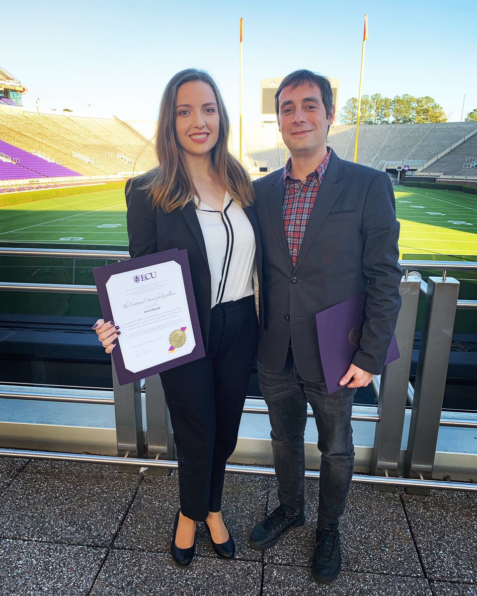 Today we’ve received the Centennial Award for Excellence at <a href="/EastCarolina/">ECU</a> as a part of the Hurricane Response Team. So proud of this team! So proud to be a Pirate! 💜💛