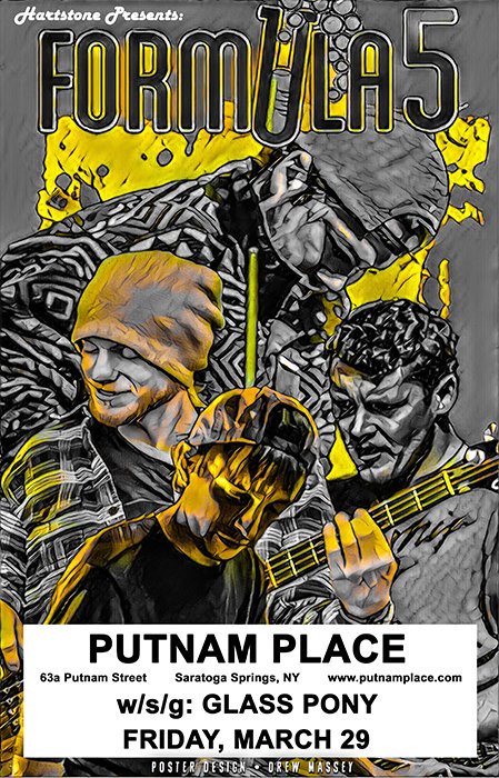 Formula 5 (@formula5music) on Twitter photo Friday night <a href="/Putnam_Place/">Putnam Place</a> catch us for our final club show. <a href="/Glass_Pony_Band/">Glass Pony</a> opens the night. Let's do this one more time #518! facebook.com/events/2166157β¦ Friday night <a href="/Putnam_Place/">Putnam Place</a> catch us for our final club show. <a href="/Glass_Pony_Band/">Glass Pony</a> opens the night. Let's do this one more time #518! facebook.com/events/2166157β¦