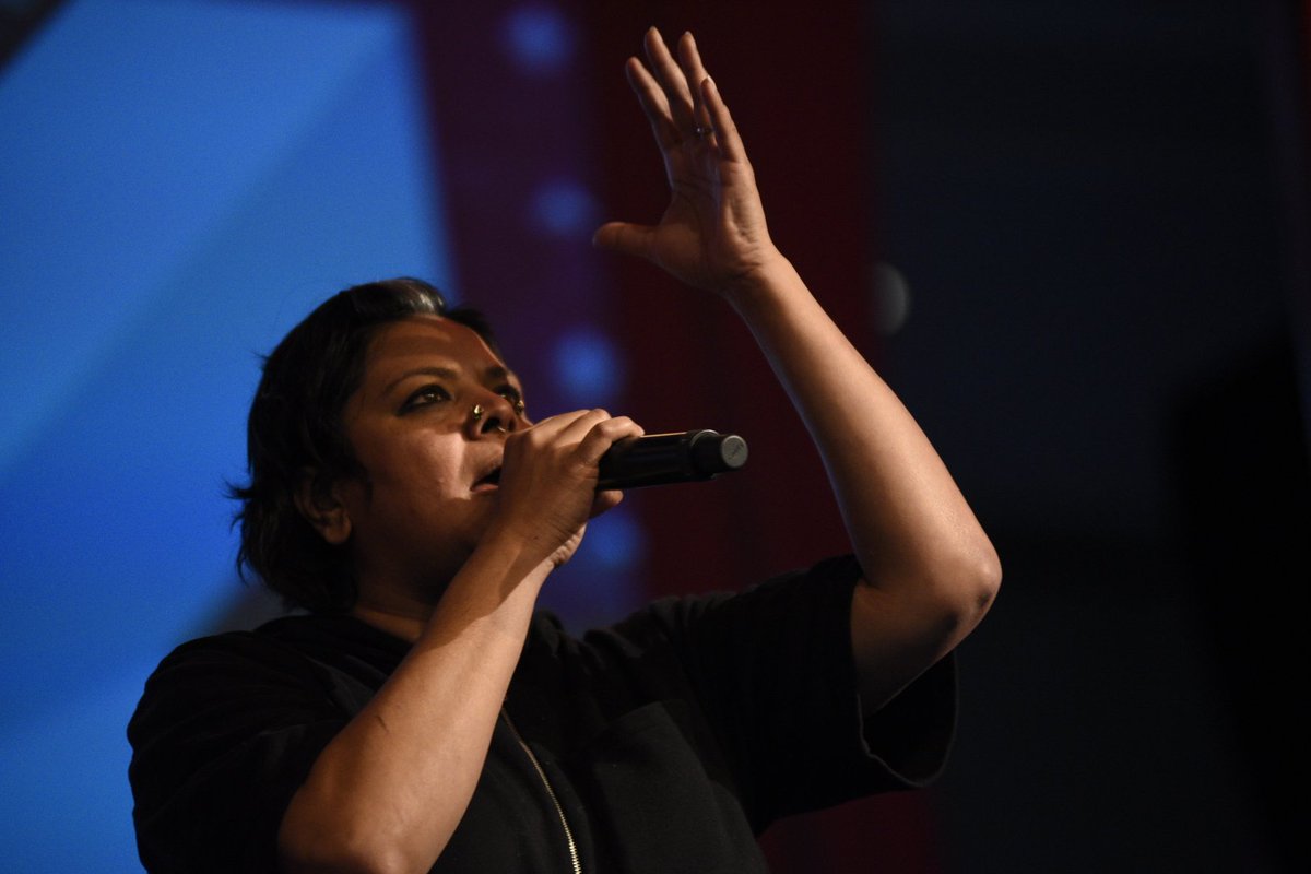 "We're told to stay in our boxes...and when we refuse to do that we're told that we're strange. And we are strange...And we fight for our friends, and our family and our allies. And we like to do that through dance"
<a href="/lalforest/">LAL</a> at #Broadbent2019 at Art&amp;Politics!