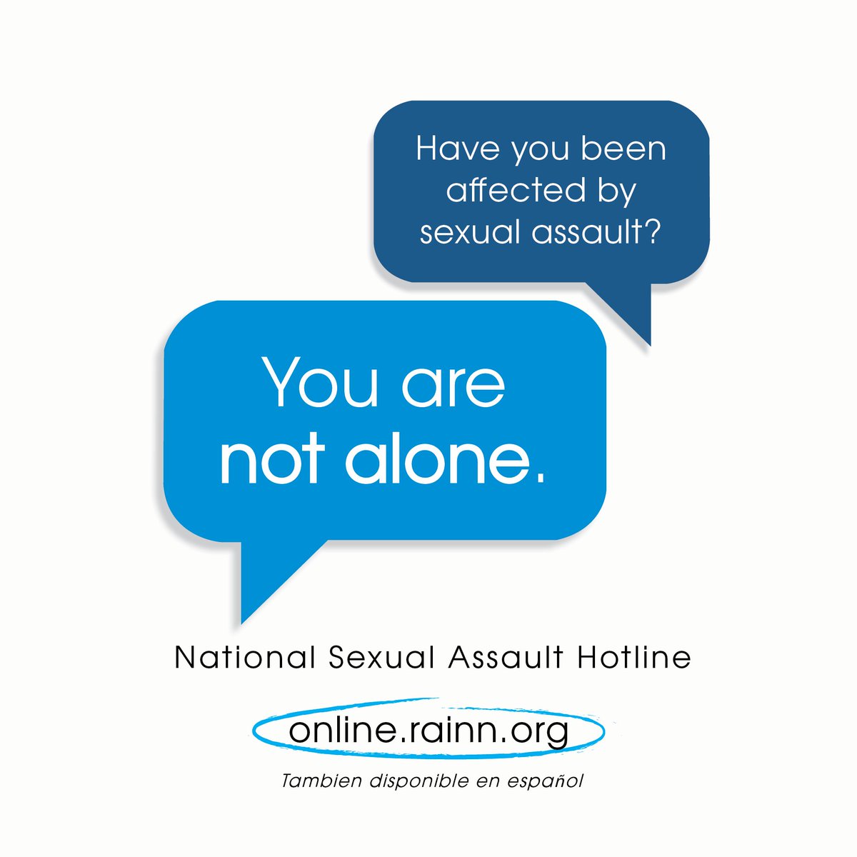 Watching #GreysAnatomy and need to talk? The National Sexual Assault Hotline is available 24/7 at 800.656.HOPE and online.rainn.org. It's free, confidential, and anonymous. We believe you.