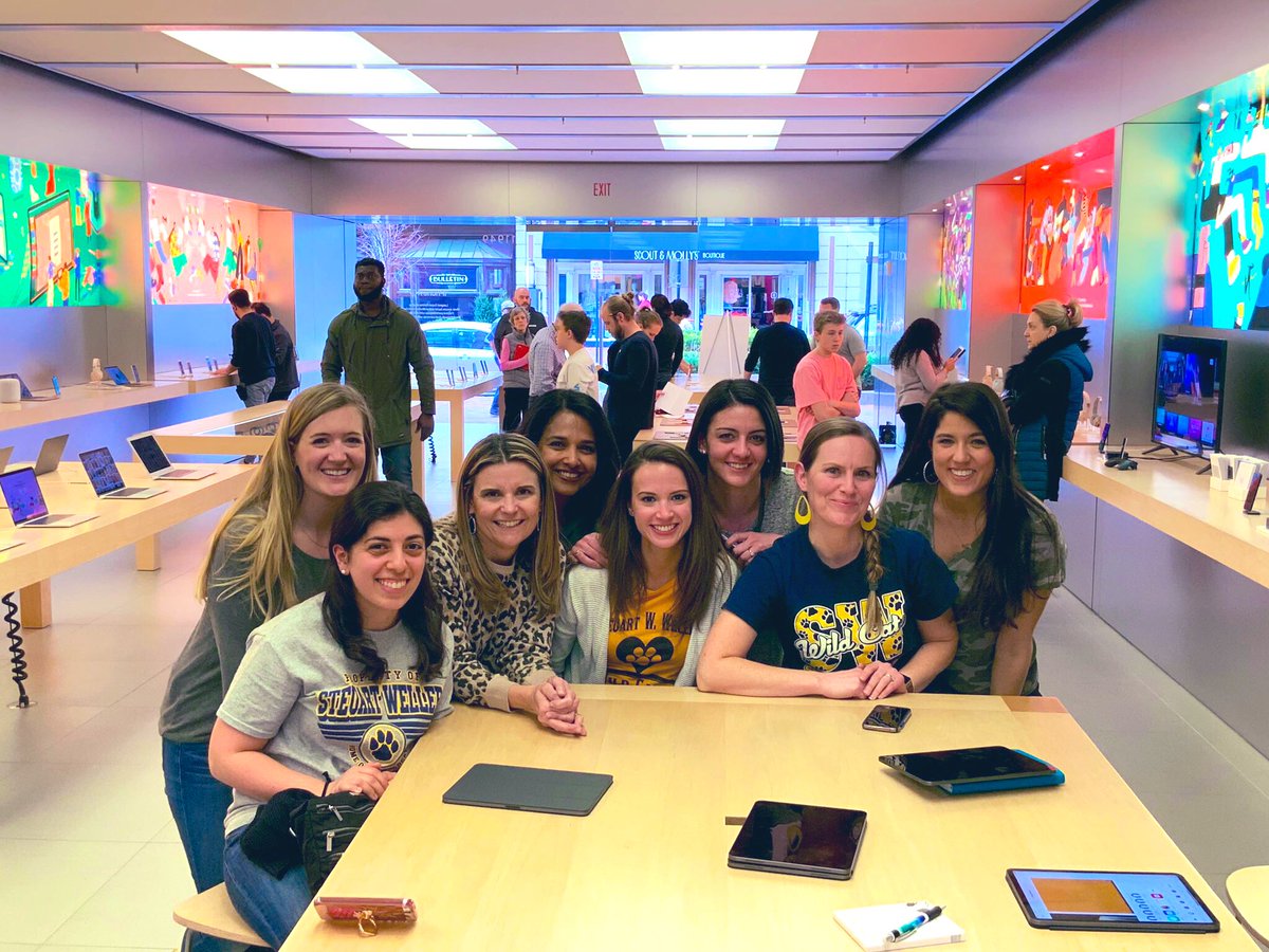 MrsPapadinisArt's tweet photo. Thank you @Apple of Reston for hosting us this afternoon to better incorporate technology into our teaching! I canβt wait to try the Clips app for our next #PBL experience in 2nd! #technology #iteach #iteachtwo #PD @Wellerwildcats #LCPS19 https://t.co/Zi7WdLU6FZ