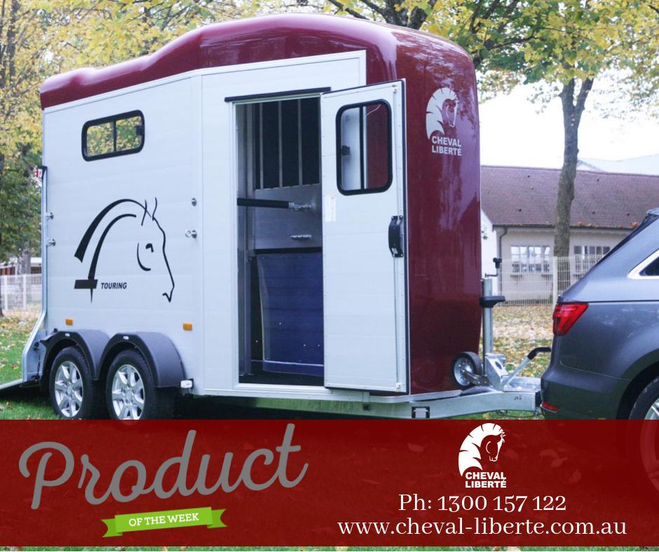 Ilana_Cheval's tweet photo. Product of the Week! The Gold Touring is the most popular horse trailer on Australian roads today! On top of the amazing standards features, the Gold Touring is lightweight at only 840kg and is fitted with the Pullman 2 unique travelling suspension. https://t.co/huEa0Xqvos https://t.co/k42EzMS1g8
