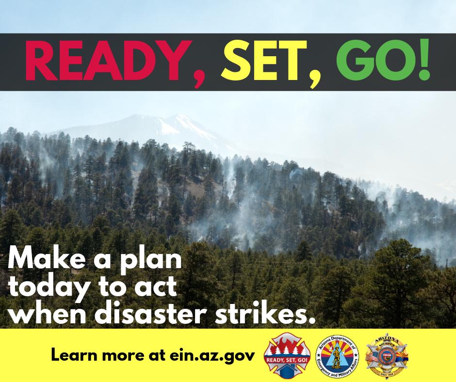 AzEIN's tweet image. READY means: Follow or like your sheriff and emergency management office on social media to get official updates. #ReadySetGoAz