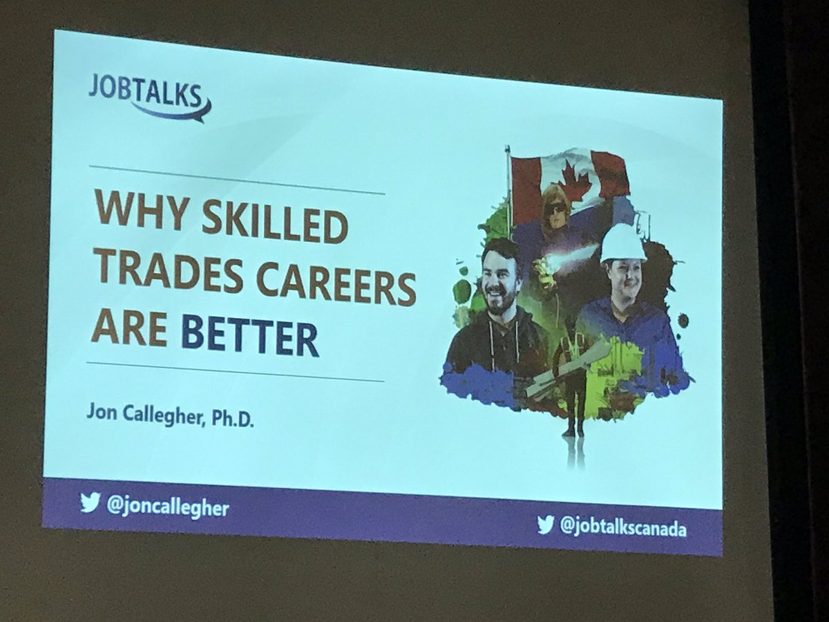 MrsJWalton's tweet photo. We’re lucky to have Dr Jon Callegher @AndersonCVI to dispel myths about skilled trades & remind us that parents are the #1 influence in their child’s career path. Skilled trades= great pay, job security, work/life balance & more! #balancedintelligence @JobTalksCanada @dstirton1 https://t.co/wZScYXXyfK