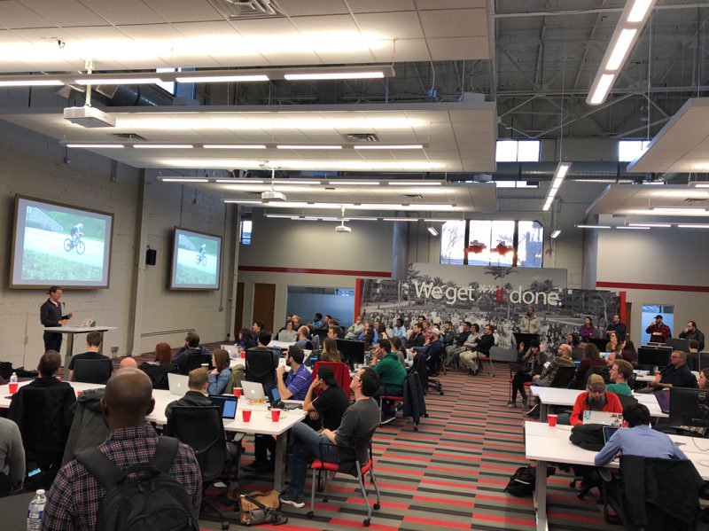 objectpartners's tweet image. Absolutely packed room for @ReactMpls at the @objectpartners HQ tonight for @lukeschlangen‘s talk about React Hooks. 230 RSVPs! Love the energy and enthusiasm with the Minneapolis tech scene right now.