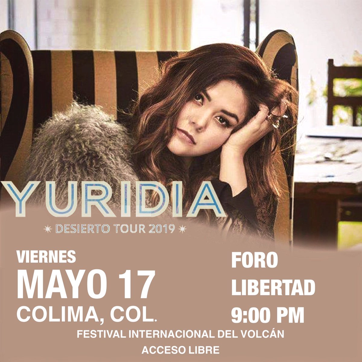 davidachavito's tweet photo. Te esperamos @yuritaflowers
#YuridiaEnColima 🌋 @seitrack @sonymusicmexico @VolcanFest @gobiernocolima https://t.co/9jEpjzj0zT