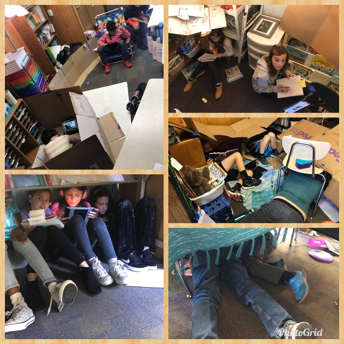 MulvaneydelMar's tweet photo. Fort-building, spheros, & buddies - oh my! #fortsarefun #daybeforespringbreak #istilltaughtmath #bookclubsinforts #animalresearch #coding #fullday @BSEhseIN @HSE_21 https://t.co/sH0txVzA15
