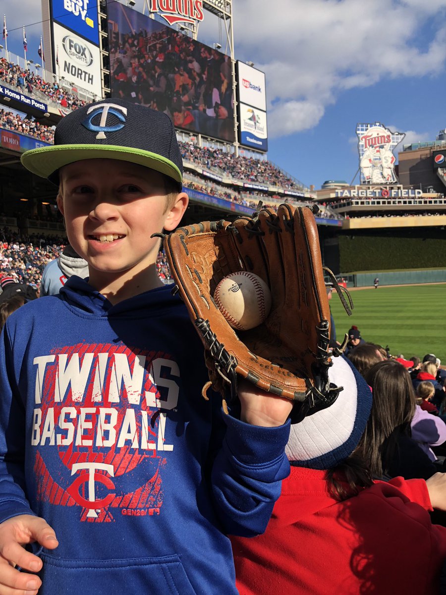 That was a great opening day!  The team looked great and A snagged a foul ball off a Berrios pitch!  #mntwins #foxsportsnorth <a href="/Twins/">Minnesota Twins</a>