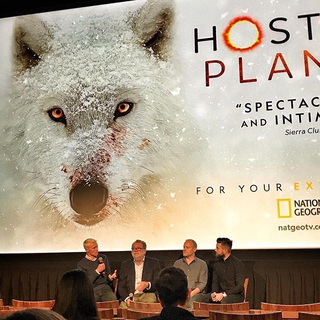 BrianDeAngelo's tweet photo. Amazing night with our friends @natgeo to see #HostilePlanet with #guillermonavarro and @beargrylls !!! Beautiful energy in this film! https://t.co/bC1JOx9q6a https://t.co/62ZKfCa3Yg